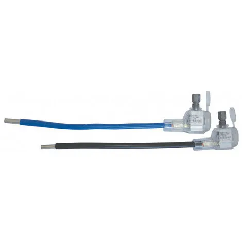 Michaud P672 Embouts De Branchement à Perforation D’isolant 6 à 35 Mm2 Ebcp – Longueur 190 Mm – 1 Noir Et 1 Bleu 1 Michaud P672 Embouts De Branchement à Perforation D’isolant 6 à 35 Mm2 Ebcp – Longueur 190 Mm – 1 Noir Et 1 Bleu